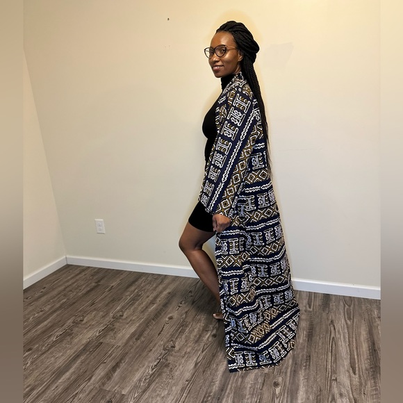 African Print Duster- Ankara Duster-Kimono African Kaftan African Cover Up- Robe - Picture 1 of 3